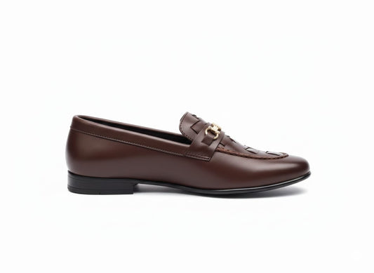 Brown Half Croco Signature